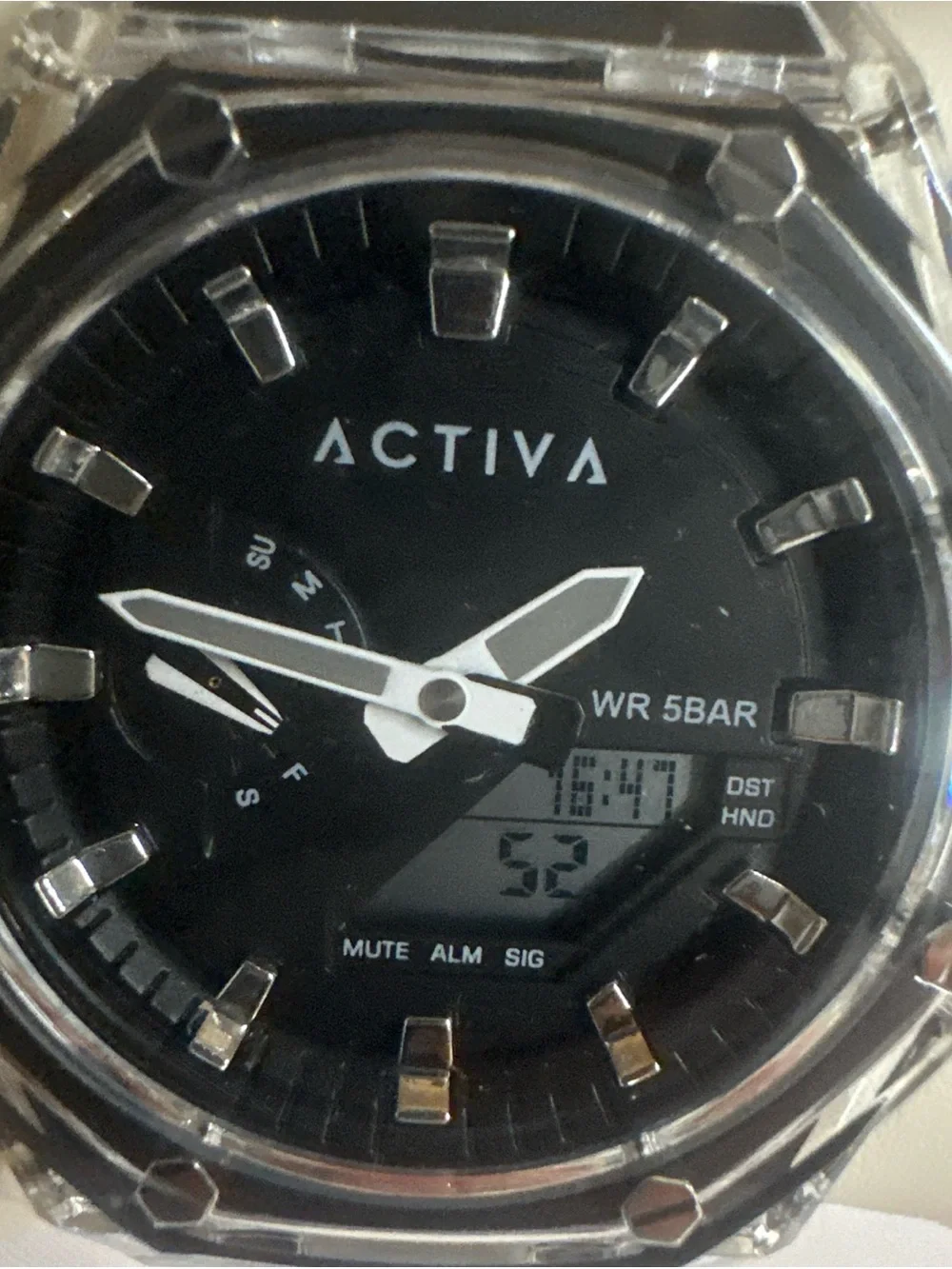 (275) Activa Black Analog-Digital Sports Watch